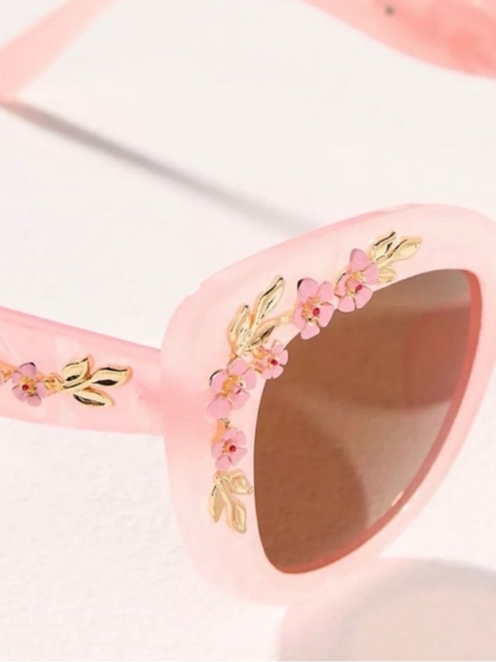 Anthropologie Floral-Trimmed Cat-Eye Sunglasses - Picture 2 of 13